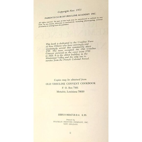 Vintage 1971 Recipes & Reminiscences Of New Orleans Cookbook - Picture 5 of 6